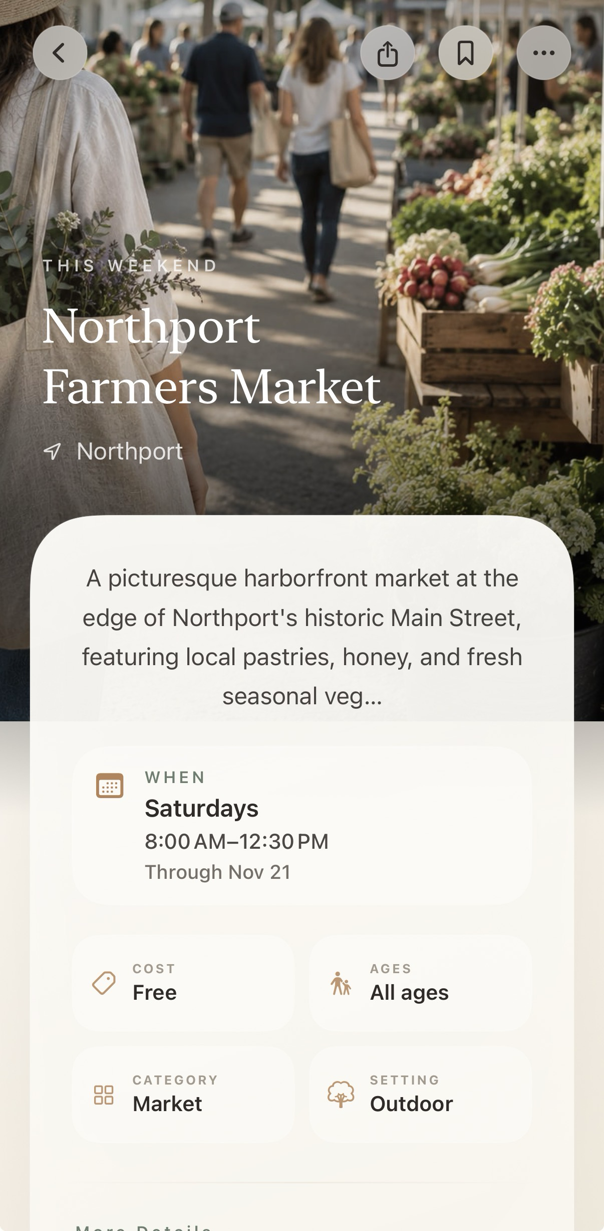 The Saturday Edit detail screen preview